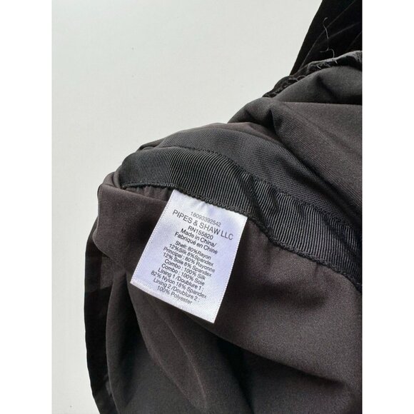 VERONICA BEARD Palo Black Silk Velvet Rhinestone Strapless Draped Dress, Size L - Picture 15 of 16